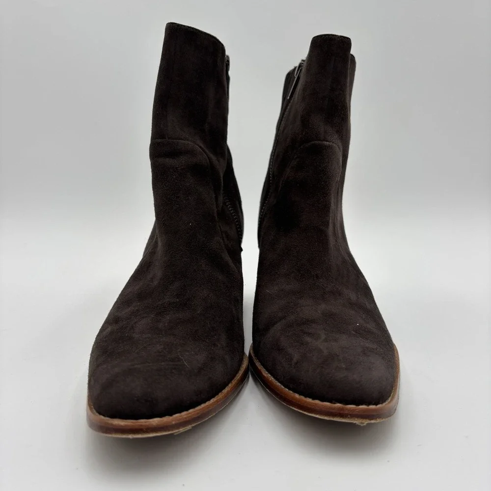Timberland Brown Suede Ankle Booties Women's Size 8 Pointed Toe Western‎ - Picture 4 of 7